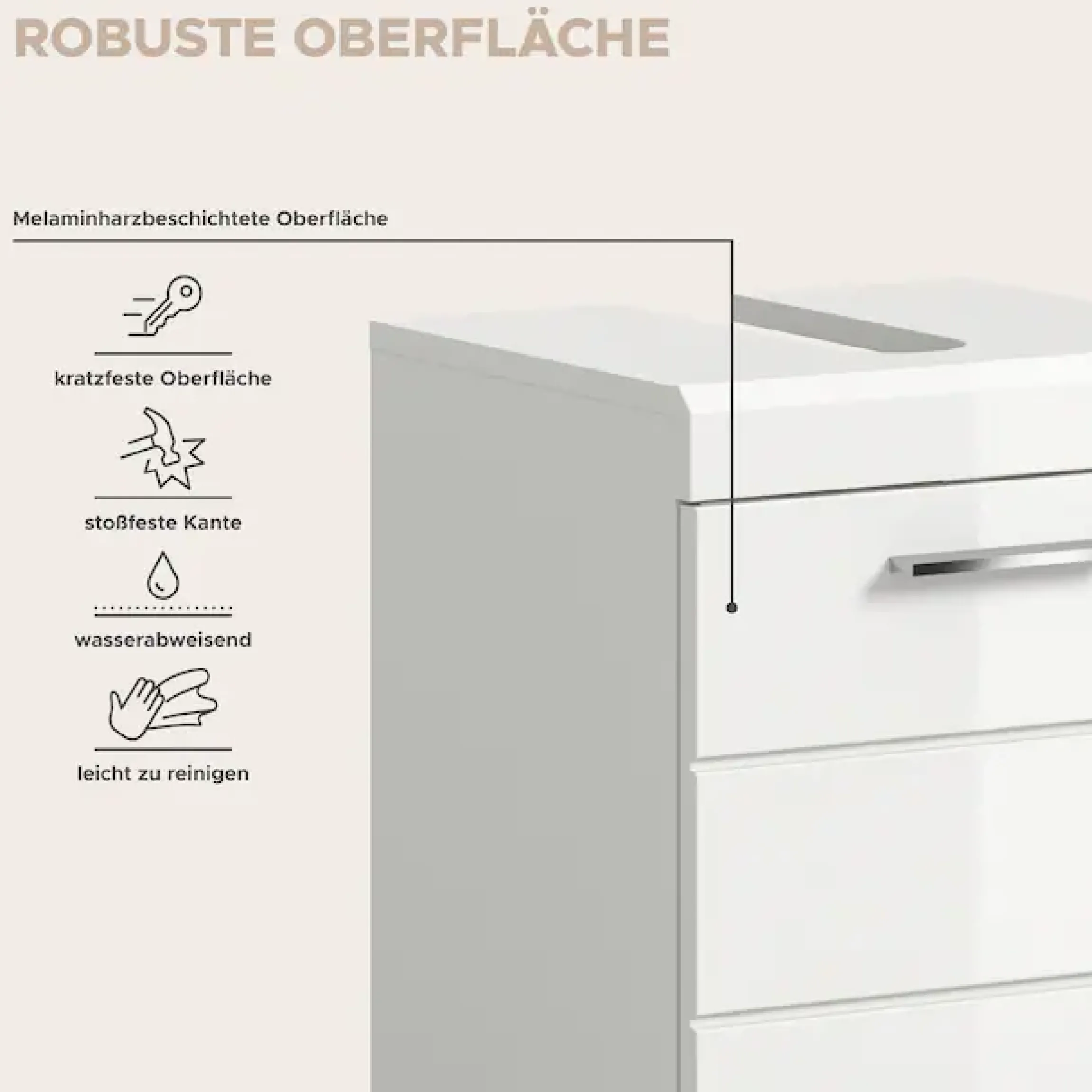 welltime Badmöbel-Set »SIENA, 3-tlg., Waschbeckenunterschrank, Spiegelschrank & Hochschrank«