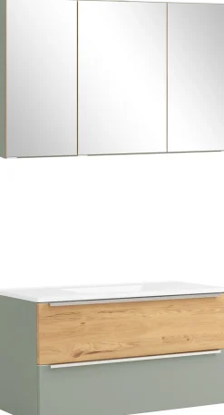 welltime Badmöbel-Set »TRIENT, Set: Spiegelschrank und Waschtisch« 2 Stk. tlg.