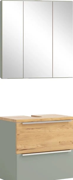 welltime Badmöbel-Set »TRIENT, Set: Spiegelschrank und Unterbeckenschrank« 2 Stk. tlg.