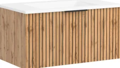 welltime Badmöbel-Set »Welltime, Carlton Waschtisch-Set, 80 oder 120 cm, gestreift« 2 Stk. tlg.