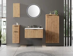 welltime Badmöbel-Set »Welltime, Carlton Waschtisch-Set, 80 oder 120 cm, gestreift« 2 Stk. tlg.