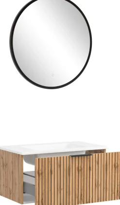 welltime Badmöbel-Set »Welltime, Carlton Waschtisch-Set, 80 oder 120 cm, gestreift« 2 Stk. tlg.
