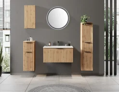 welltime Badmöbel-Set »Welltime, Carlton Waschtisch-Set, 80 oder 120 cm, gestreift« 2 Stk. tlg.