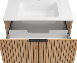 welltime Badmöbel-Set »Welltime, Carlton Waschtisch-Set, 80 oder 120 cm, gestreift« 2 Stk. tlg.
