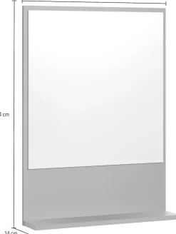 welltime Badspiegel »Amrum« Wandspiegel mit Ablage - (B/T/H) wahlweise 60 bis 80/14/74 cm