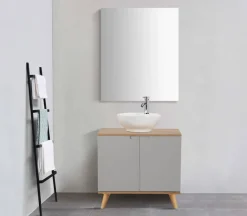 welltime Badspiegel »Lund Badezimmerspiegel Spiegelschrank ohne LED Beleuchtung« Spiegel Breite 58cm klassisches Design fürs Badezimmer