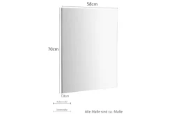 welltime Badspiegel »Lund Badezimmerspiegel Spiegelschrank ohne LED Beleuchtung« Spiegel Breite 58cm klassisches Design fürs Badezimmer