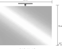 welltime Badspiegel »Neutral« Spiegel mit Beleuchtung LED, Breite 80, Höhe 75 cm