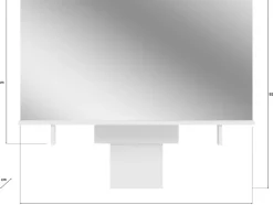 welltime Badspiegel »Pisa, Breite 110 cm, passend zu Schreibtisch Pisa 24251256« 1 Ablageboden, Schminkspiegel, Spiegel, Aufsatzspiegel, Schminktisch