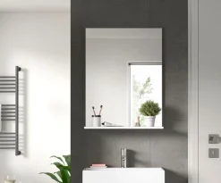 welltime Badspiegel »SIENA, Breite 60cm, 1 Ablageboden, hochwertiges Spiegelglas« in verschiedenen Farben erhältlich, Badmöbel, Spiegel, Badezimmer