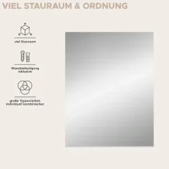 welltime Badspiegel »SIENA, Breite 60cm, 1 Ablageboden, hochwertiges Spiegelglas« in verschiedenen Farben erhältlich, Badmöbel, Spiegel, Badezimmer
