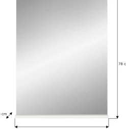 welltime Badspiegel »SIENA, Breite 60cm, 1 Ablageboden, hochwertiges Spiegelglas« in verschiedenen Farben erhältlich, Badmöbel, Spiegel, Badezimmer