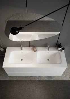 welltime Badspiegel »Stone« asymmetrisch, Breite 101 cm, Höhe 67 cm, mit LED Beleuchtung