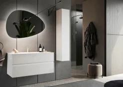 welltime Badspiegel »Stone« asymmetrisch, Breite 101 cm, Höhe 67 cm, mit LED Beleuchtung