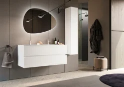 welltime Doppelwaschtisch »Start, Breite 120 cm, 2 bzw. 3 Schubkästen« Badmöbel, Soft-Close, Keramik-Einsatzbecken, Weiß Hochglanz Lack