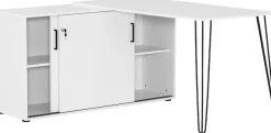 welltime Eckschreibtisch »Ekko, Eckschreibtisch, Made in Germany, B: 130 cm« Solide Verarbeitung - Dieses Produkt ist in Deutschland gefertigt