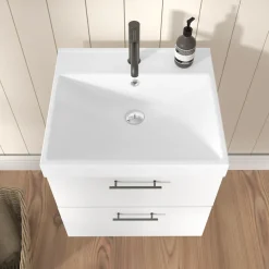 welltime Einbauwaschbecken »Trento Deluxe« Mit Nano Glasur in 51,61,81,101 und 121cm erhältlich.