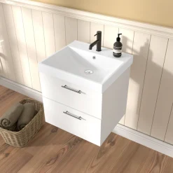welltime Einbauwaschbecken »Trento Deluxe« Mit Nano Glasur in 51,61,81,101 und 121cm erhältlich.