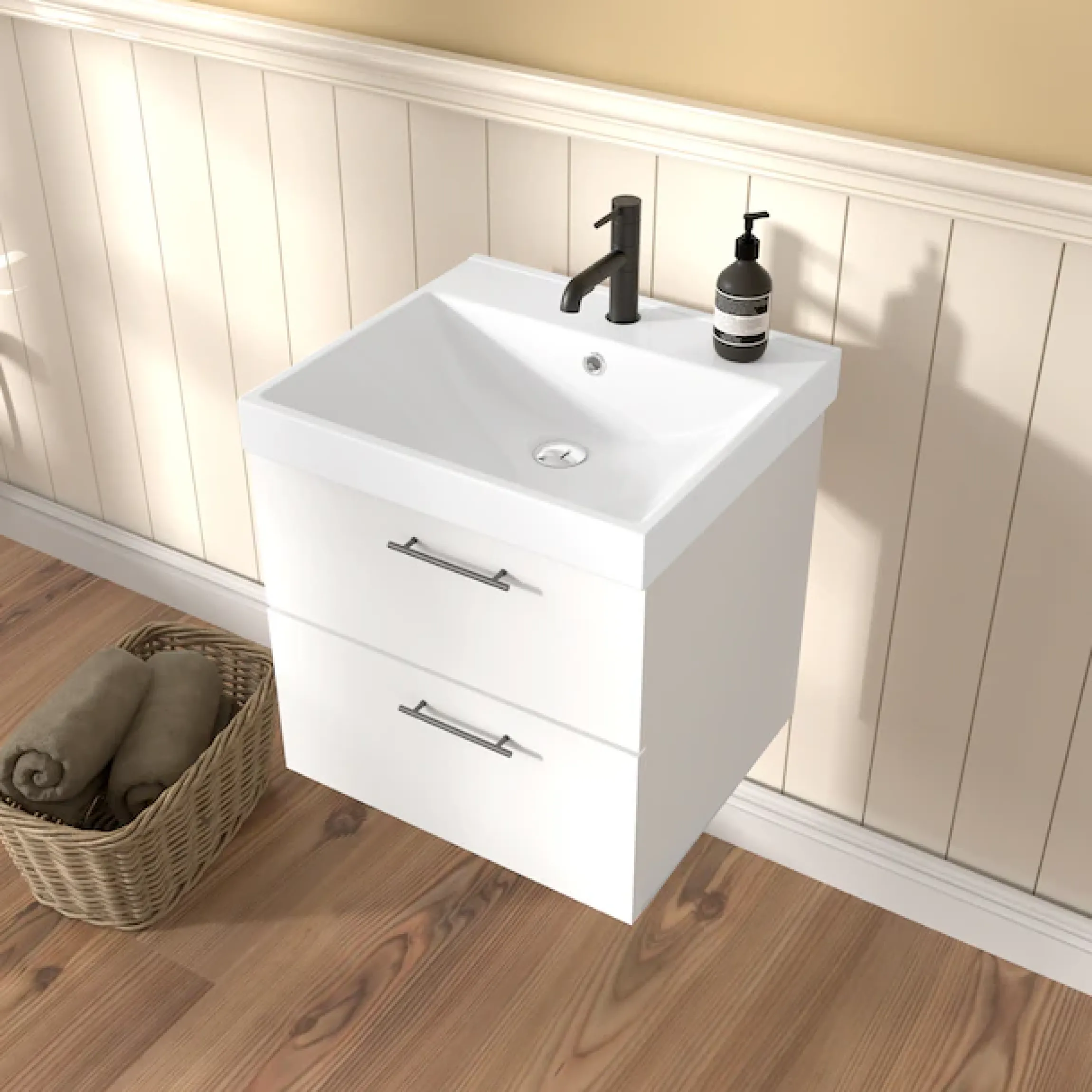 welltime Einbauwaschbecken »Trento Deluxe« Mit Nano Glasur in 51,61,81,101 und 121cm erhältlich.