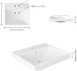 welltime Einbauwaschbecken »Trento Deluxe« Mit Nano Glasur in 51,61,81,101 und 121cm erhältlich.