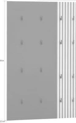 welltime Garderobenpaneel »Alexa, Hakenpaneel, Made in Germany, B: 73,5 cm« Solide Verarbeitung - Dieses Produkt ist in Deutschland gefertigt