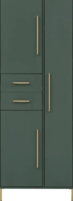 welltime Garderobenschrank »Kent mit goldfarbenen Griffen« Breite 67,1 cm, made in Germany