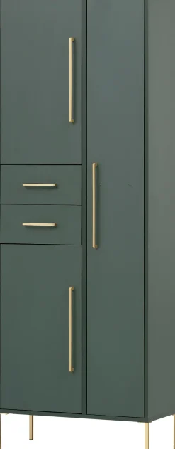 welltime Garderobenschrank »Kent mit goldfarbenen Griffen« Breite 67,1 cm, made in Germany
