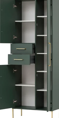 welltime Garderobenschrank »Kent mit goldfarbenen Griffen« Breite 67,1 cm, made in Germany