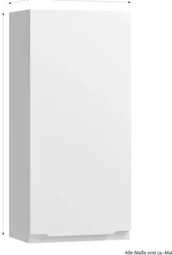 welltime Hängeschrank »CABO, gedämpfte Scharniere« Kaschmir, griffloses Design, reversibel