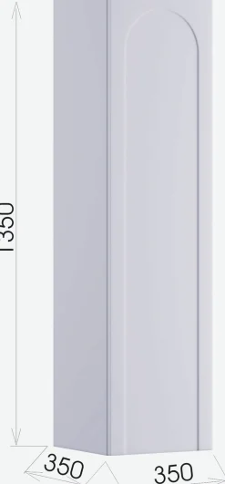 welltime Hängeschrank »FLOW CIRCLE rechts/links montierbar, Breite 35 cm, modernes Design« Schrank mit 3 Einlegeböden, Push-to-open-Function