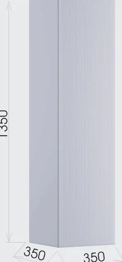 welltime Hängeschrank »FLOW STRIPE rechts/links montierbar, Breite 35 cm, modernes Design« Schrank mit 3 Einlegeböden, Push-to-open-Function