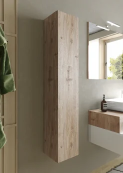 welltime Hängeschrank »Hamburg« Badschrank mit 1 Tür, Höhe 138 cm, Breite 25 cm