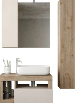 welltime Hängeschrank »Hamburg« Badschrank mit 1 Tür, Höhe 138 cm, Breite 25 cm