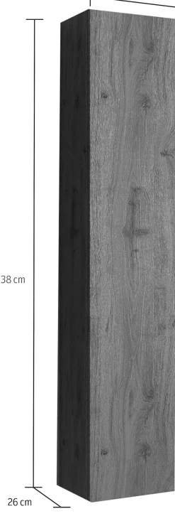 welltime Hängeschrank »Hamburg« Badschrank mit 1 Tür, Höhe 138 cm, Breite 25 cm