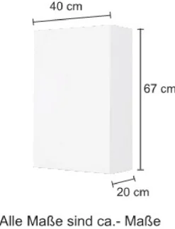 welltime Hängeschrank »Kaunas« BxTxH: 40x20x64 cm