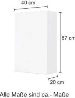 welltime Hängeschrank »Kaunas« BxTxH: 40x20x64 cm