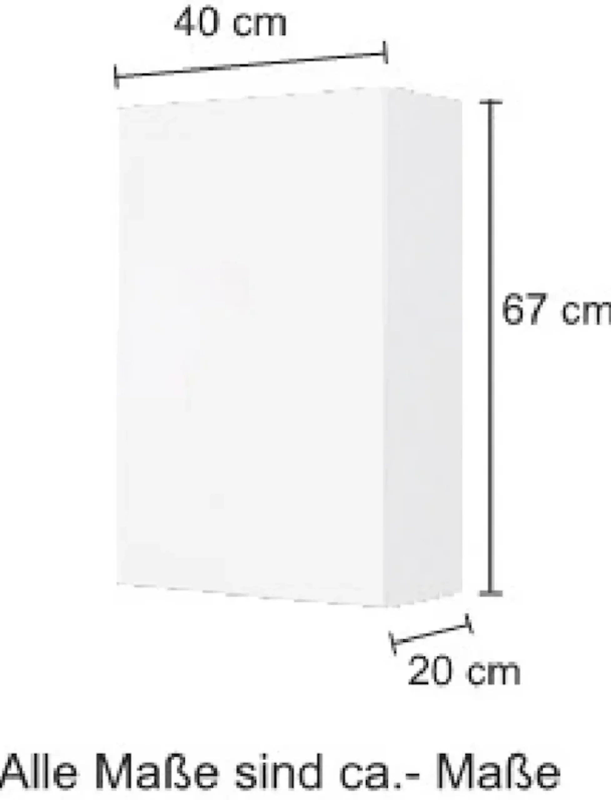 welltime Hängeschrank »Kaunas« BxTxH: 40x20x64 cm