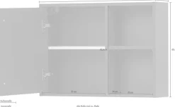 welltime Hängeschrank »Kent, Hängeschrank, Made in Germany, B: 66 cm« Solide Verarbeitung - Dieses Produkt ist in Deutschland gefertigt