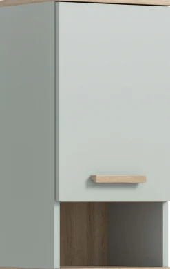 welltime Hängeschrank »MINTTU, Höhe 68 cm, 1 Tür, 1 Einlegeboden, 1 offenes Fach« Türanschlag rechts und links montierbar,Badmöbel, Badschrank, Schrank, Bad, Wandschrank