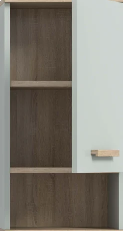 welltime Hängeschrank »MINTTU, Höhe 68 cm, 1 Tür, 1 Einlegeboden, 1 offenes Fach« Türanschlag rechts und links montierbar,Badmöbel, Badschrank, Schrank, Bad, Wandschrank