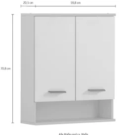 welltime Hängeschrank »Palermo, Breite 59 cm« 2 Türen, Metallbeschläge