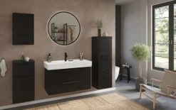 welltime Hängeschrank »SALVADA, Hängeschrank 40 cm, gedämpfte Scharniere« Kaschmir, Front und Korpus aus hochwertigen MDF, Anti-Finger-Print