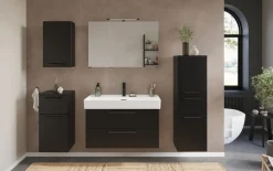 welltime Hängeschrank »SALVADA, Hängeschrank 40 cm, gedämpfte Scharniere« Kaschmir, Front und Korpus aus hochwertigen MDF, Anti-Finger-Print