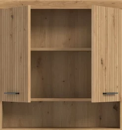 welltime Hängeschrank »SIENA, Breite 74cm, 2 Türen, 1 offenes Fächer, MDF-Front« TOPSELLER!,in verschiedenen Farben erhältlich, Badmöbel, Badschrank, Schrank, Bad