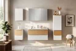 welltime Hängeschrank »TRIENT, Hängeschrank 40 cm, gedämpfte Scharniere« matt weiß, gedämpfte Tür, verstellbare Einlegeböden