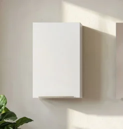 welltime Hängeschrank »TRIENT, Hängeschrank 40 cm, gedämpfte Scharniere« matt weiß, gedämpfte Tür, verstellbare Einlegeböden