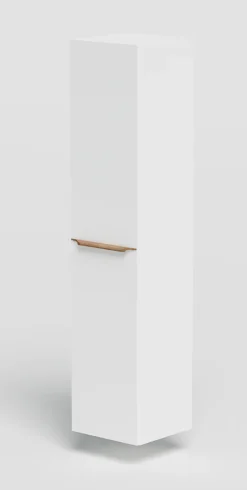 welltime Hochschrank »Amber« mit Holzgriff, Innenschublade aus massiver Eiche, Softclose