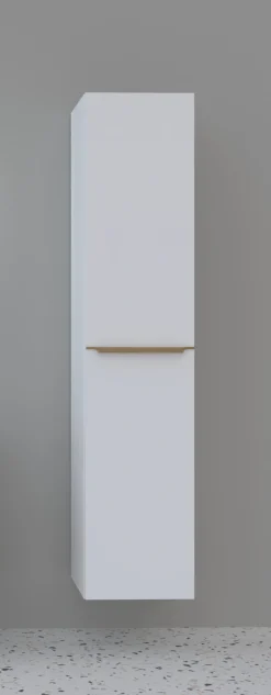 welltime Hochschrank »Amber« mit Holzgriff, Innenschublade aus massiver Eiche, Softclose