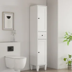 welltime Hochschrank »AMSTERDAM« Badschrank Breite 35cm, 2 Türen und 1 Auszug