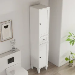 welltime Hochschrank »AMSTERDAM« Badschrank Breite 35cm, 2 Türen und 1 Auszug